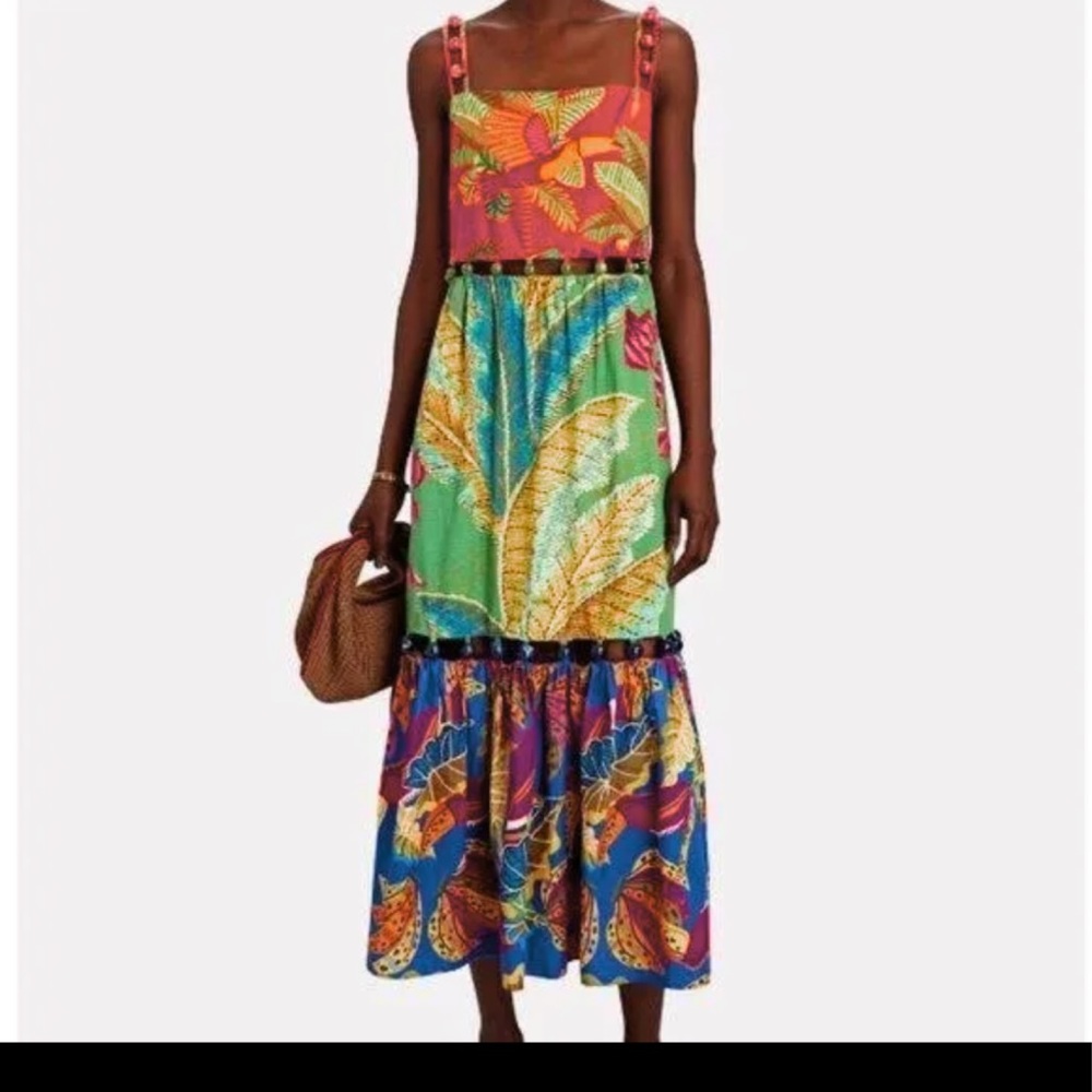 FARM Rio multi prints balls dress s22